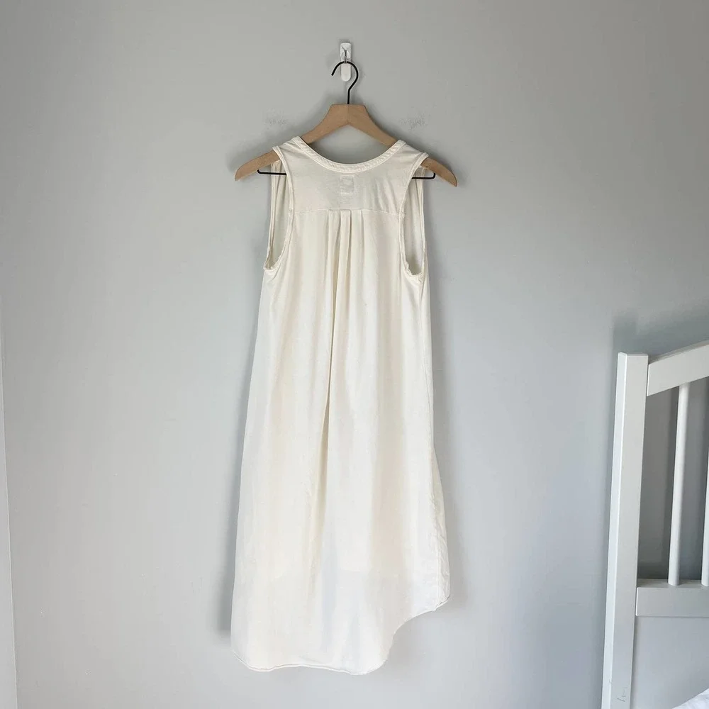 NSF Clothing Women's Bone White Sleeveless Cotton Dress Size P